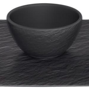 Villeroy & Boch Dipschaaltjes Set Manufacture Rock - Zwart - 4-delig