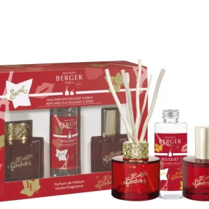 Maison Berger Giftset Duo Lolita Lempicka Sweet - Geurstokjes 80 ml & Roomspray 50 ml - Rood