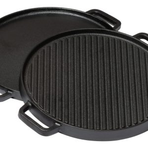 Blackwell Grillplaat BBQ / Bakplaat Gietijzer ø 30 cm - zonder anti-aanbaklaag 2-zijdig