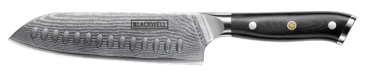 Blackwell Santokumes Japanse stijl - 67 lagen damaststaal - VG10 - 19 cm