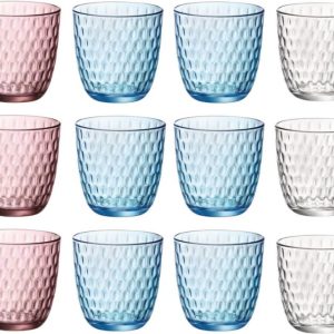 Bormioli Rocco Gekleurde Waterglazen 290 ml - Glazenset Slot - 18 stuks