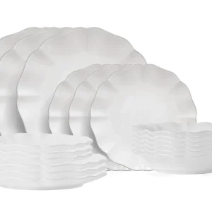 Costa Nova Serviesset Rosa White 18-delig / 6 personen - 6 dinerborden, 6 ontbijtborden & 6 diepe borden