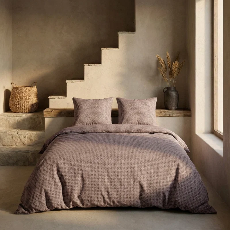 Dekbedovertrek Percale-Katoen Verkoelend - Stonewash Rose - Afbeelding 2