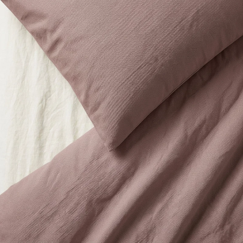 Dekbedovertrek Percale-Katoen Verkoelend - Stonewash Rose - Afbeelding 4