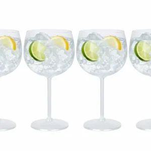 Cookinglife Gin Tonic Glazen Kunststof - CampVibe - Outdoor - Onbreekbaar - 570 ml - 4 Stuks