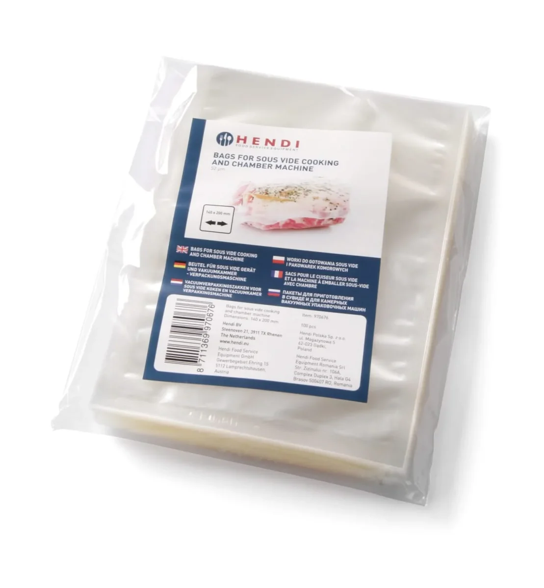 Hendi Vacumeerzakken - Sous Vide Zakken - 35 x 25 cm - 100 stuks - Afbeelding 2