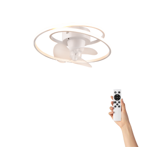 Plafondventilator Christine met verlichting – Ø50cm – 3 snelheden – Afstandsbediening – Wit