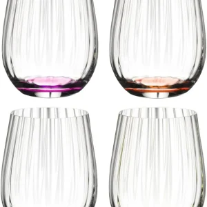 Riedel Tumbler Glas optical Happy O - Ribbel - 337 ml - 4 stuks