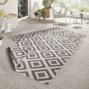 Dubbelzijdig Buitenkleed Malta - Grijs/Creme