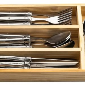 Laguiole Style De Vie Bestekset & Bestekbak - Premium Line - RVS - 24 delig / 6 personen